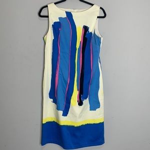Leslie Fay abstract sleeveless sheath dress 4
